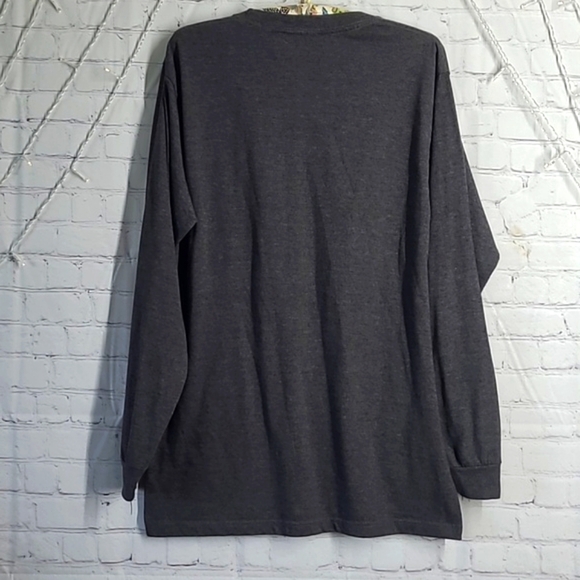 Las Vegas Strip Nevada Casual Gray Graphic Print Long Sleeve Tee Men's Size 2XL - Picture 14 of 17